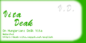 vita deak business card